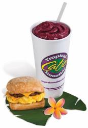 ciabatta and smoothie breaksfast